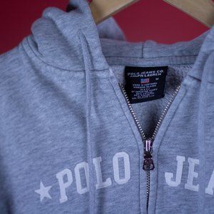 POLO RALPH LAUREN gray zip-up hoodie